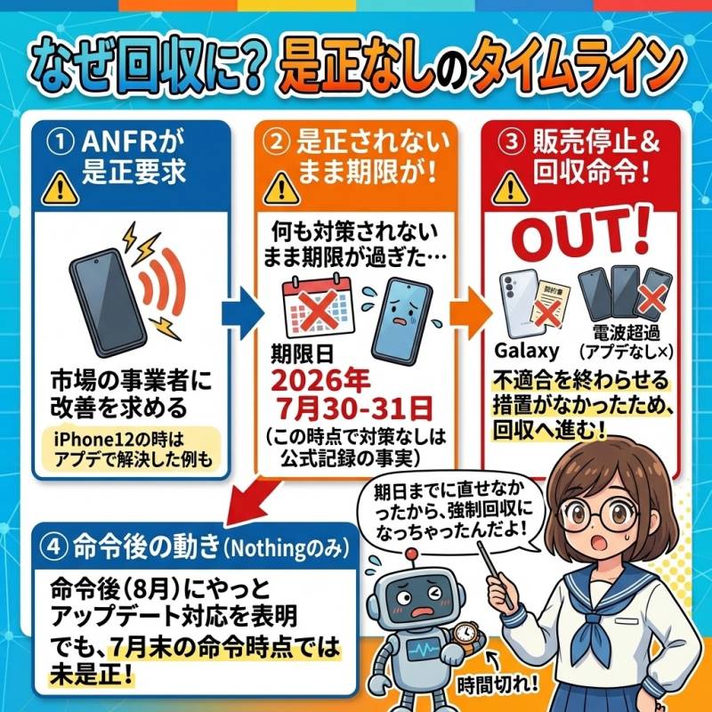 命令の時点では是正されていなかった